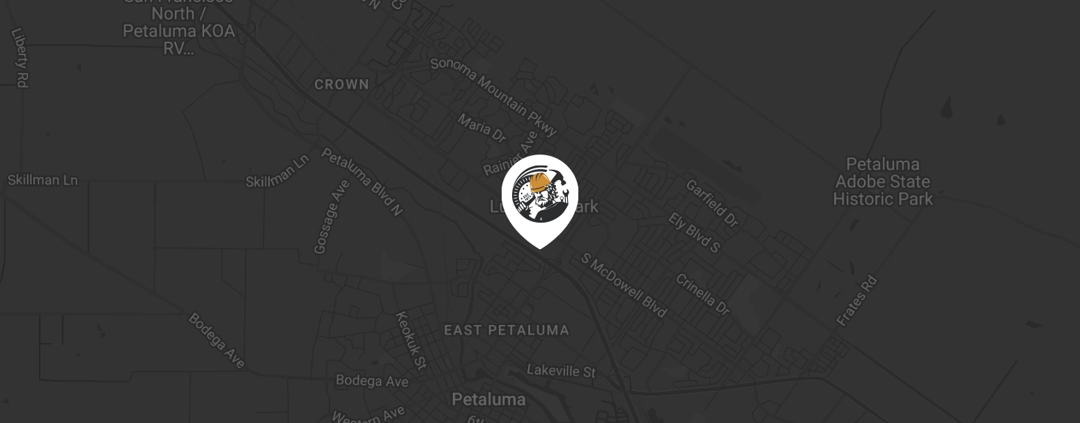 Acme Workwear map pin, located in Petaluma.